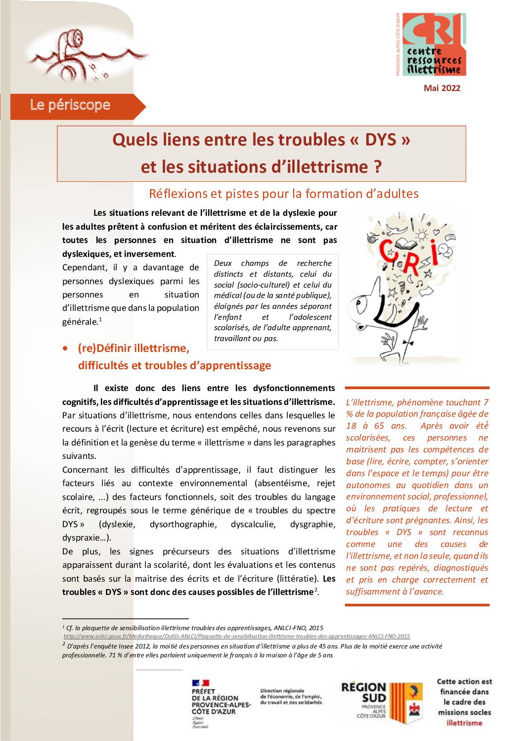 Quels liens entre les troubles « DYS » et les situations d’illettrisme ?