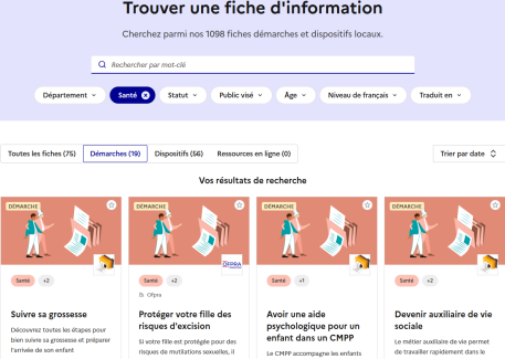 Nouvelle série de démarches sur la santé multilingues