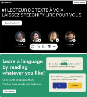 Outils numériques pour faciliter l’apprentissage d’une langue et de la lecture