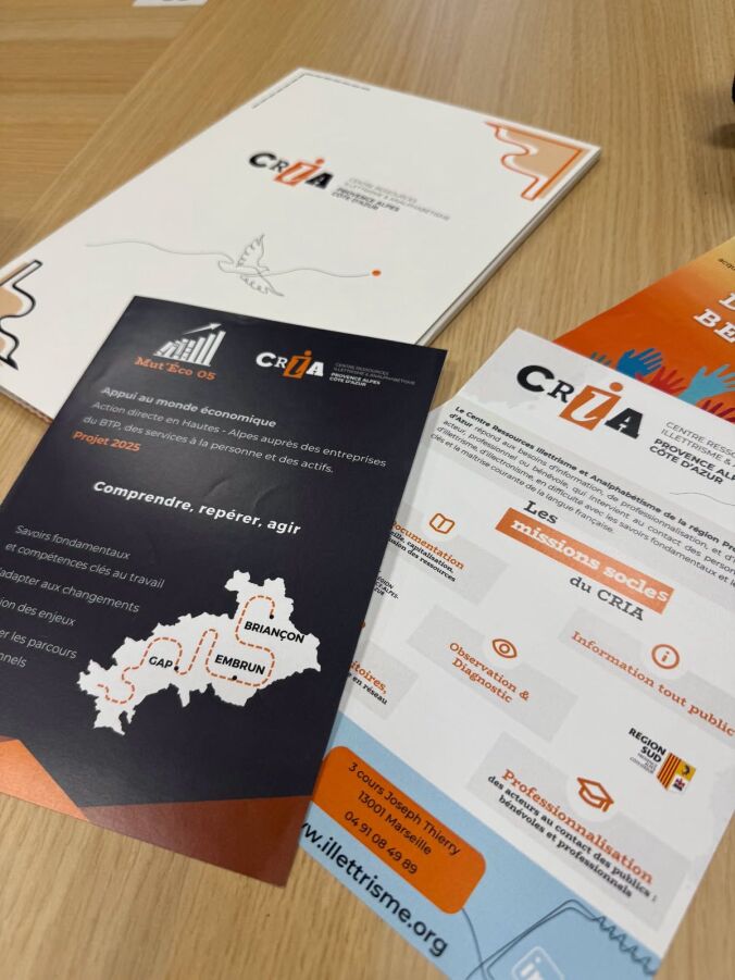 Les actualités du CRIA, illettrisme et analphabétisme