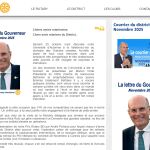 Rotary district 1730, la lettre du Gouverneur
