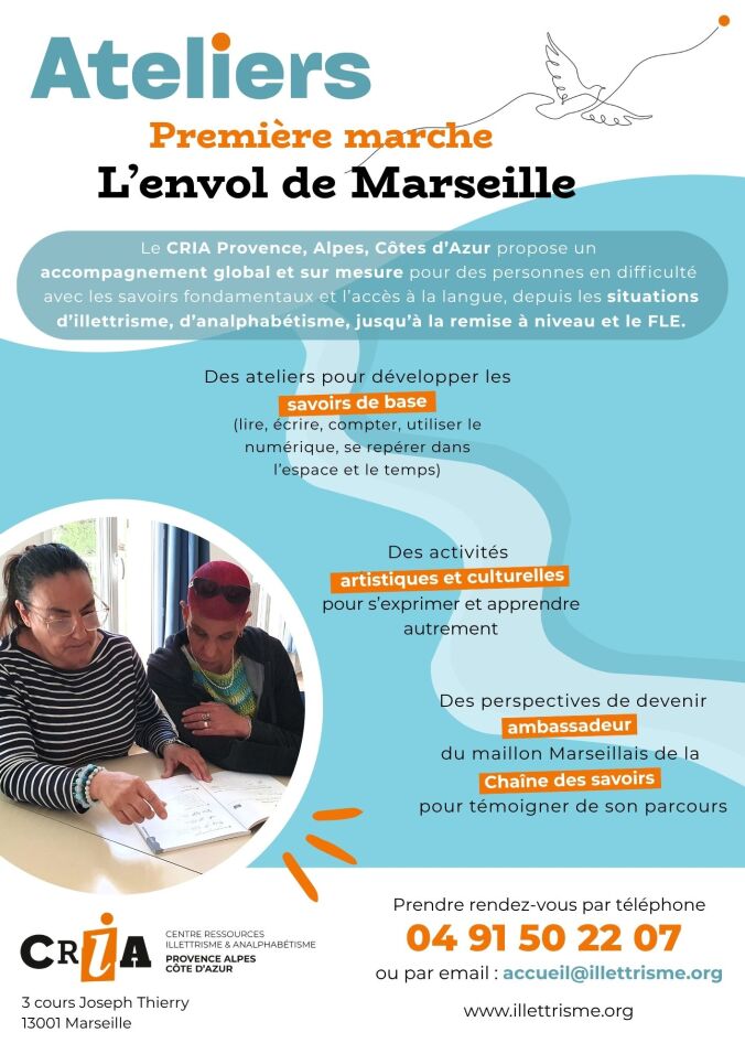 Flyer Première Marche Illettrisme Marseille